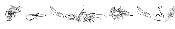 Penmanship Birds font preview
